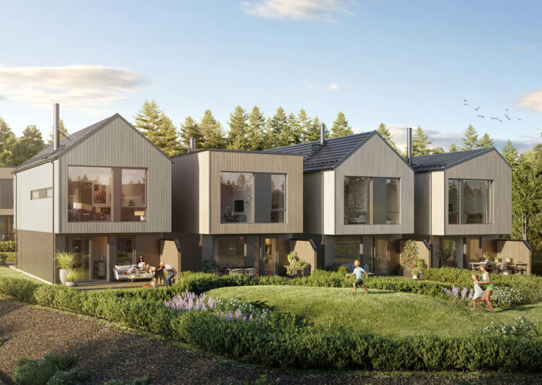 Rekkehus over to og tre etasjer med garasje - Kvitre